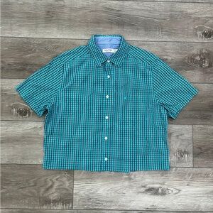 Nautica Blue Casual Button Down Shirt